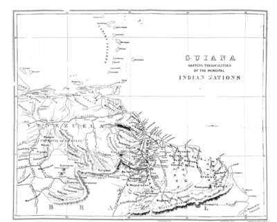 Guiana Shewing the Localities of the Principal Indian Nations