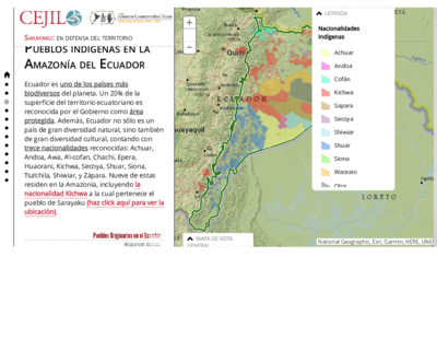 Pueblos indígenas en la Amazonía del Ecuador