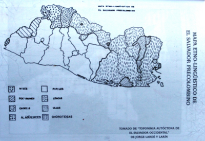 MAPA ETNO-LINGÜISTICO DE EL SALVADOR PRECOLOMBINO