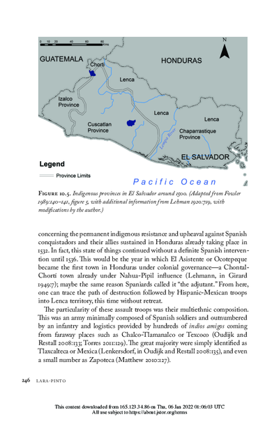 Indigenous provinces in El Salvador around 1500. (Adapted from Fowler 1989140-141, figure 5, with additional information from Lehman 1920:719, with modifications by the author.)