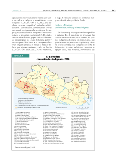 El Salvador: comunidades indígenas. 2000