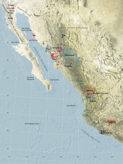 Territorios actuales de los pueblos indígenas en México