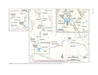 The Fort Yuma Reservation and Places Mentioned in the Text