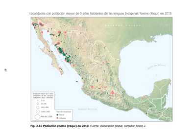 Población yoeme (yaqui) en 2010