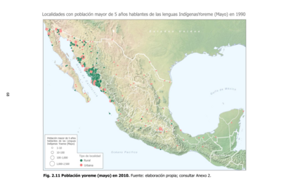 Población yoreme (mayo) en 2010