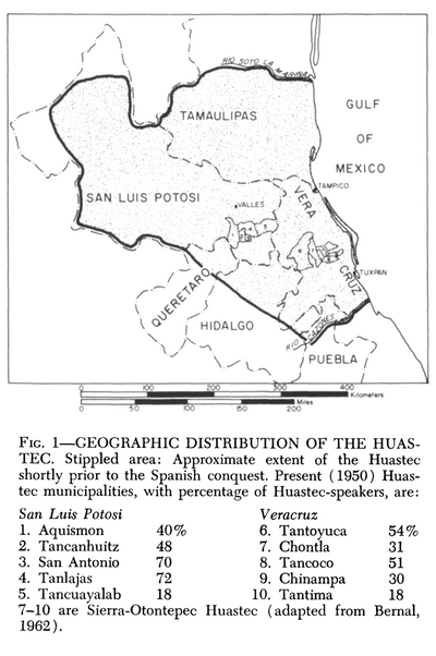 Geographic Distribution of the Huastec