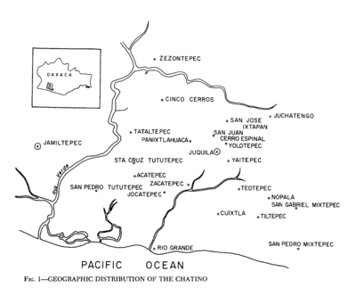 Geographic Distribution of the Chatino