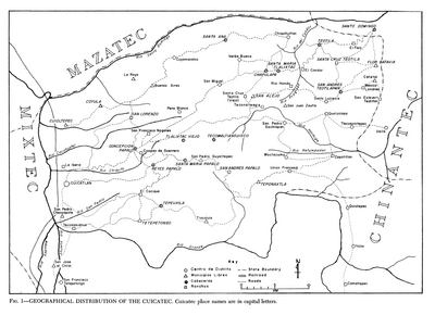 Geographical Distribution of the Cuicatec