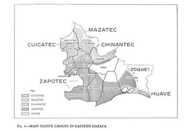 Main Native Groups in Eastern Oaxaca