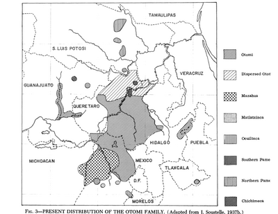 Present Distribution of the Otomi Family