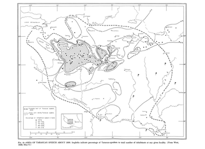 Area of Tarascan Speech around 1800