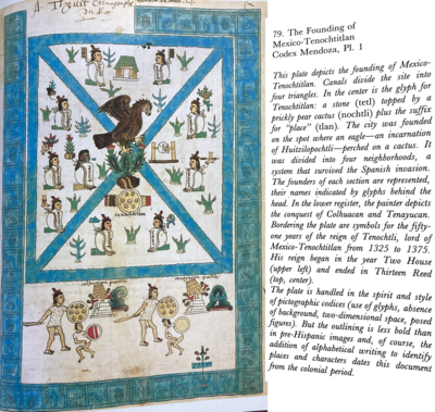 The Founding of Tenochtitlan-Mexico Codex Mendoza, Pl 1