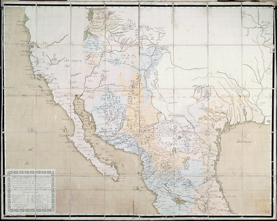 Carta ó Mapa Geográfico de una gran parte del Reino de N. E. [Nueva España], comprendido entre los 19 y 42 grados de latitud Septentrional y entre 249 y 289 grados de longitud del Meridiano de Tenerife, formado de orden del Exc[elentísi]mo S[eño]r B[eilí]o Fr[ey] D[o]n Ant[oni]o Maria Bucarely y Vrsúa p[ar]a indicar la division del Virreinato de México y de las Provincias internas erigidas en Comandancia General en virtud de Reales Órdenes el año 1770