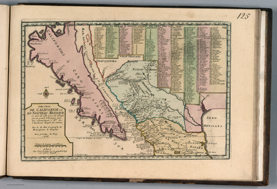 Cette Carte de Californie et du Nouveau Mexique