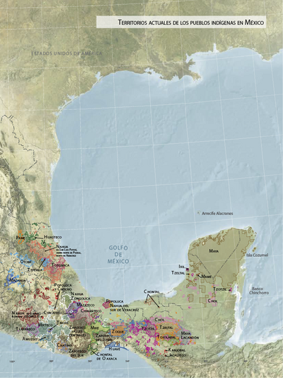 Territorios actuales de los pueblos indígenas en México