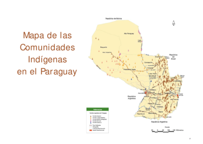 Mapa de las Comunidades Indígenas en el Paraguay