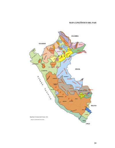 MAPA LINGÜÍSTICO DEL PAIS